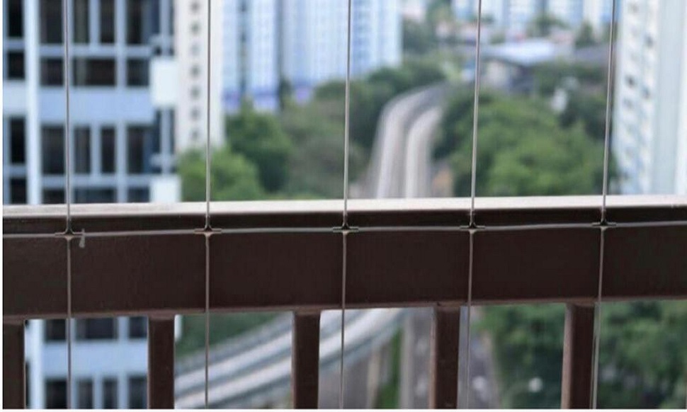 Cozy balcony corner after netting installation